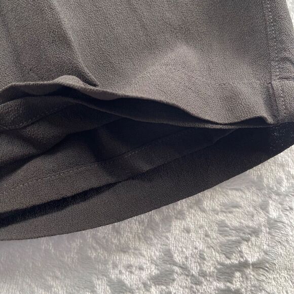 Wilt Pants Womens Large Black Crepe Draped Sheer Pockets Cropped Made in USA - Picture 3 of 16